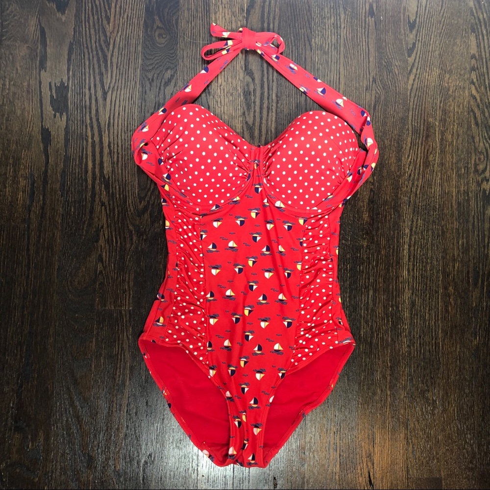 Letter from Evie Ruched Sailboat Swimsuit